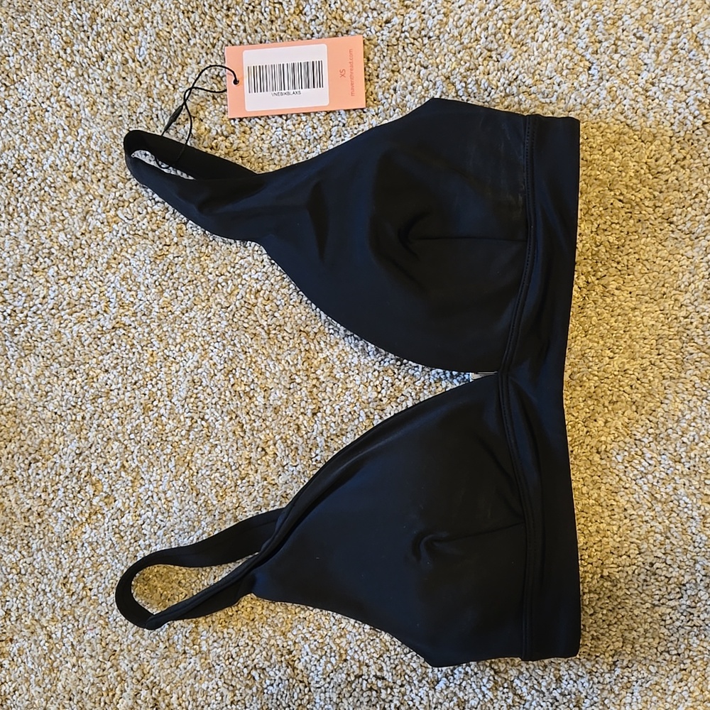 Maven Thread Plunge Bikini Top-Black